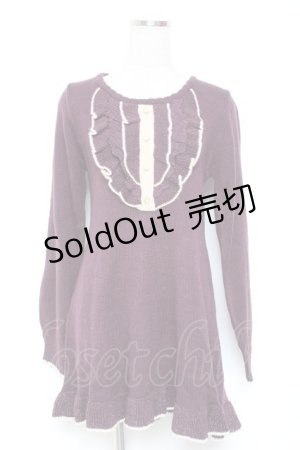 画像: axes femme / バイカラーフリル使いプルオーバー  パープル Y-26-01-12-121-AX-TO-SZ-ZY