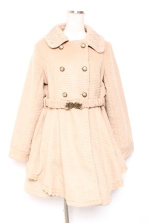 画像: axes femme / レースカラーコート L ベージュ Y-26-01-12-128-AX-CO-SZ-ZI