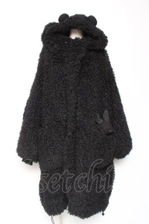 画像: PUNK RAVE / くま耳ボアコート F ブラック Y-26-01-12-130-PU-CO-SZ-ZY