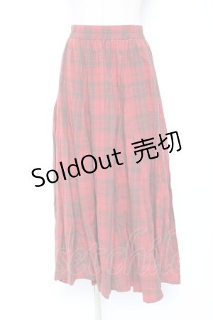 画像: axes femme / 12枚はぎスカート F 赤 Y-26-01-12-132-AX-SK-SZ-ZI