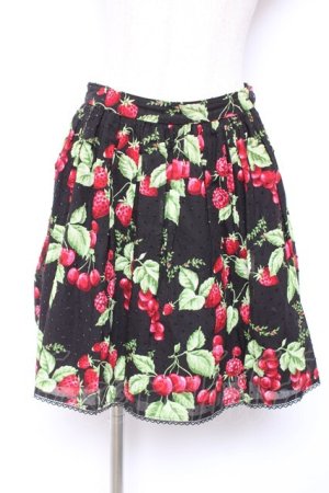 画像: MILK / CHERRY gardenスカート  ブラック Y-26-01-12-133-ML-SK-SZ-ZY