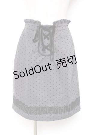 画像: axes femme / ドットフロッキーサス付スカート  グレー Y-26-01-12-136-AX-SK-SZ-ZS