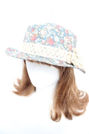 画像: axes femme / 花柄ハット  グリーン Y-26-01-12-019-AX-AC-SZ-ZT0118Y