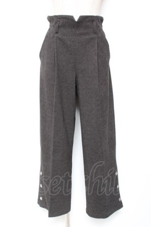 画像: axes femme / スエード調ワイドパンツ M チャコール Y-26-01-12-138-AX-PA-SZ-ZY