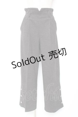 画像: axes femme / スエード調ワイドパンツ M チャコール Y-26-01-12-138-AX-PA-SZ-ZS