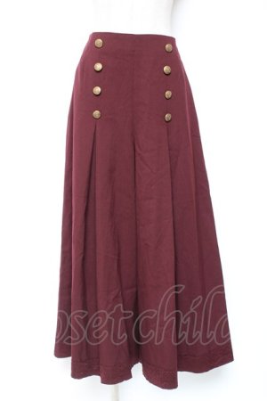 画像: axes femme / 連釦デザインフレアパンツ M ワイン Y-26-01-12-142-AX-PA-SZ-ZY