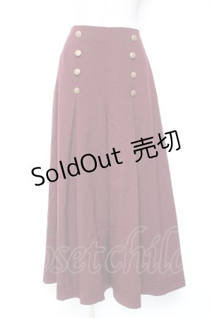 画像: axes femme / 連釦デザインフレアパンツ M ワイン Y-26-01-12-142-AX-PA-SZ-ZS