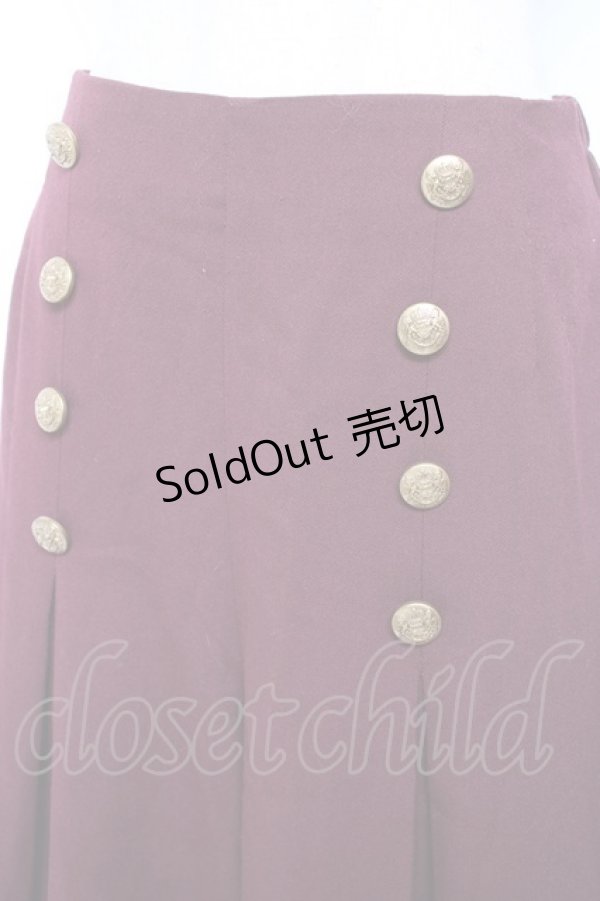 画像3: axes femme / 連釦デザインフレアパンツ M ワイン Y-26-01-12-142-AX-PA-SZ-ZS (3)