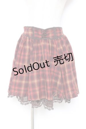 画像: axes femme / チェック柄スカート  オレンジ Y-26-01-12-147-AX-SK-SZ-ZI