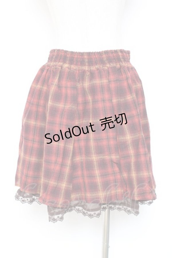 画像2: axes femme / チェック柄スカート  オレンジ Y-26-01-12-147-AX-SK-SZ-ZI (2)