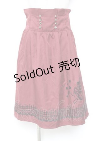 画像: axes femme POETIQUE / フロッキースカート M ワイン Y-26-01-12-152-AX-SK-SZ-ZY