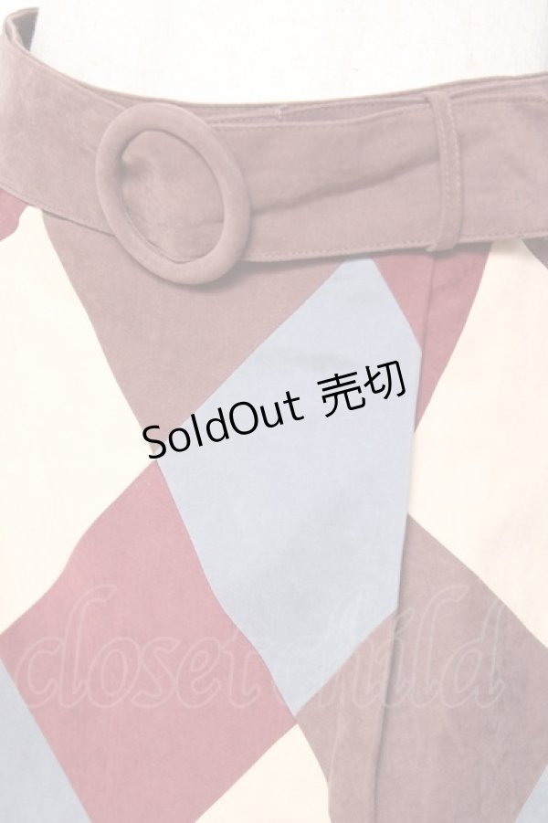 画像3: Fi.n.t / ダイヤパッチワークスカート F ブラウン Y-26-01-12-155-CA-SK-SZ-ZI (3)