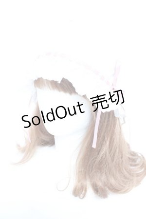 画像: Kurumi Collaboration / CLK＊フリルキャップ  淡白 Y-26-01-12-021-LO-AC-SZ-ZY