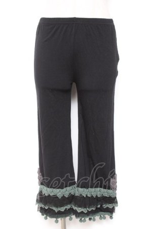 画像: axes femme / 裾フリルレギンス  黒 Y-26-01-12-162-AX-PA-SZ-ZY