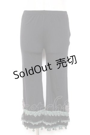 画像: axes femme / 裾フリルレギンス  黒 Y-26-01-12-162-AX-PA-SZ-ZY