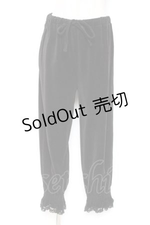 画像: Katie / TEA&CAKE ベロアドロワーズ F 黒 Y-26-01-12-165-LO-PA-SZ-ZT0214B