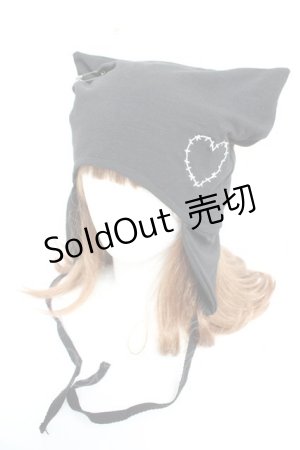 画像: ACDC RAG / WING HEART ネコミミハット  黒 Y-26-01-12-022-PU-AC-SZ-ZY