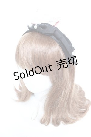 画像: m petit by misako / AMリボンカチューシャ  中黒 Y-26-01-12-024-LO-AC-SZ-ZY