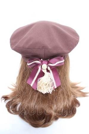 画像: Amavel / タッセルリボンベレー  ブラウン Y-26-01-16-038-CA-AC-SZ-ZY