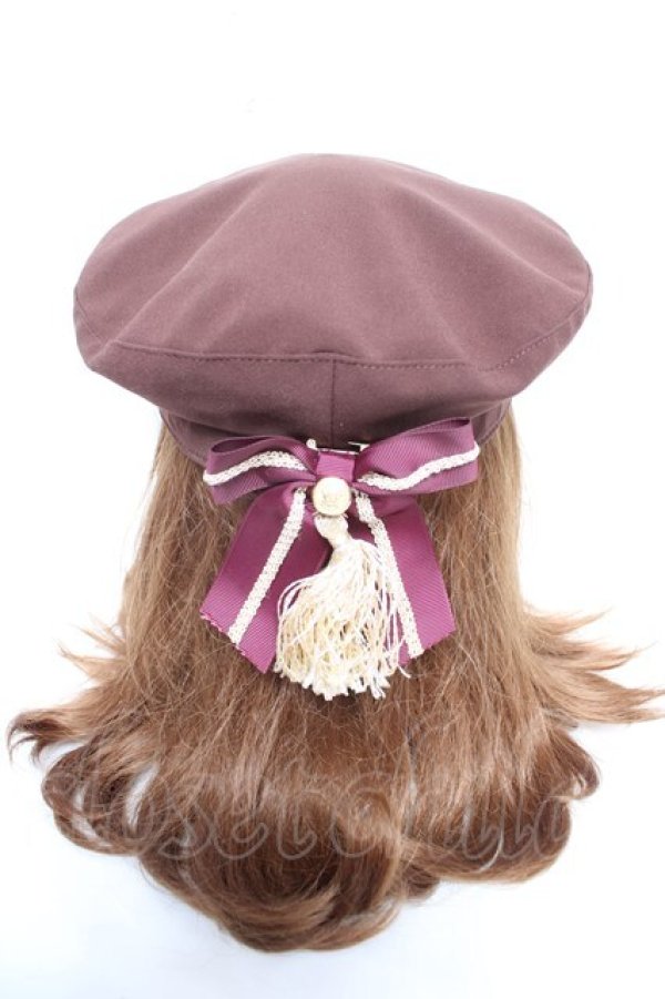 画像1: Amavel / タッセルリボンベレー  ブラウン Y-26-01-16-038-CA-AC-SZ-ZY (1)