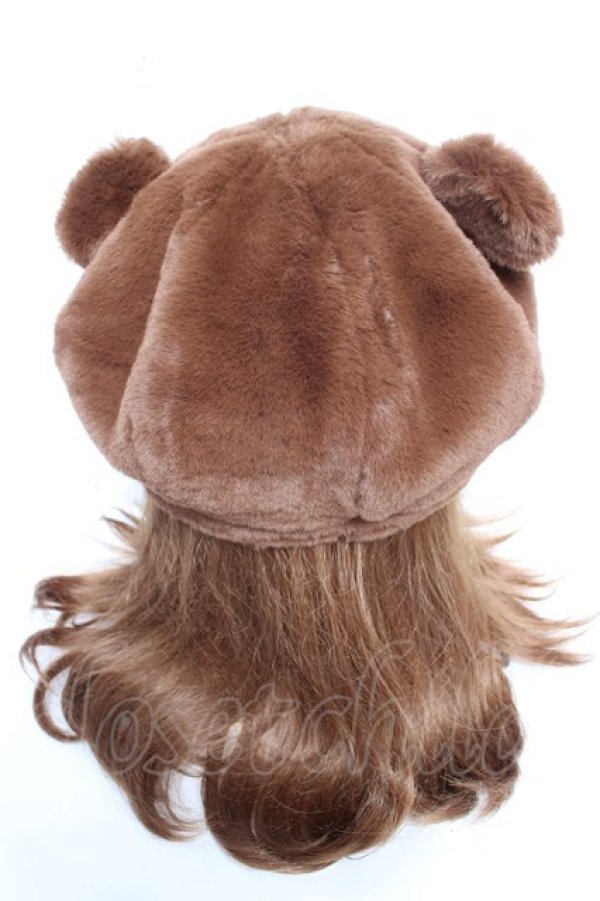 画像3: m petit by misako / AMマスコットベアーベレー帽  中茶 Y-26-01-16-042-LO-AC-SZ-ZY (3)