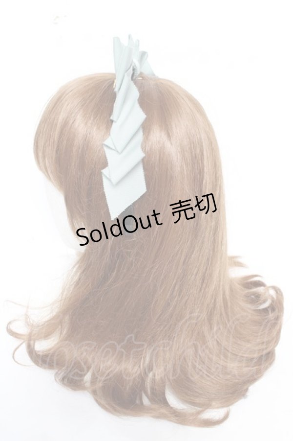 画像2: Innocent World / グログランタックリボンカチューシャ  グレイッシュグリーン Y-26-01-16-048-IW-AC-SZ-ZY (2)