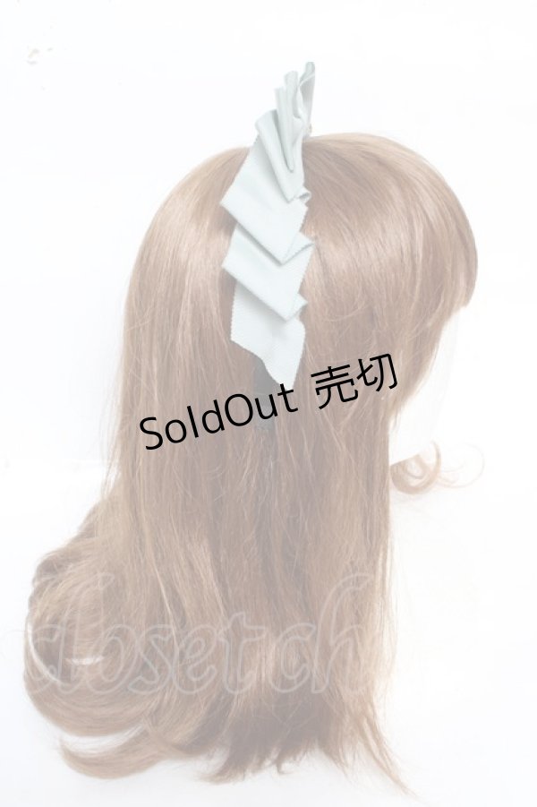 画像3: Innocent World / グログランタックリボンカチューシャ  グレイッシュグリーン Y-26-01-16-048-IW-AC-SZ-ZY (3)