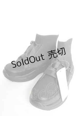 画像: axes femme / ニットスニーカーブーツ M 黒 Y-26-01-16-051-AX-SH-SZ-ZY