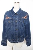 画像1: axes femme / 花刺繍ストレッチデニムジャケット M インディゴ Y-26-01-16-054-AX-JA-SZ-ZY (1)