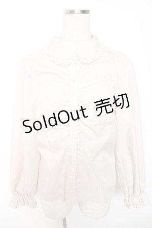 画像: axes femme / ループタイ付きギャザーブラウス F ベージュ Y-26-01-16-055-AX-BL-SZ-ZY