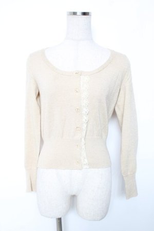 画像: Emily Temple cute / フロントレースラメニットカーディガン  ゴールド Y-26-01-16-070-ET-TO-SZ-ZY