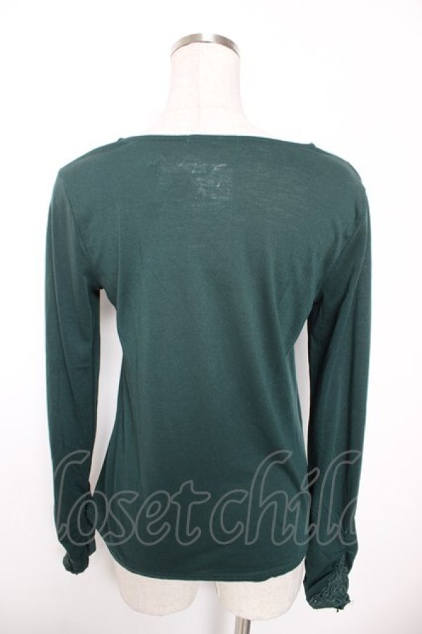 画像2: axes femme / 胸元ラメレース使いインナープルオーバー M グリーン Y-26-01-16-071-AX-TO-SZ-ZY (2)