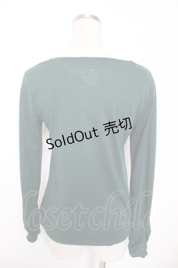 画像2: axes femme / 胸元ラメレース使いインナープルオーバー M グリーン Y-26-01-16-071-AX-TO-SZ-ZY (2)