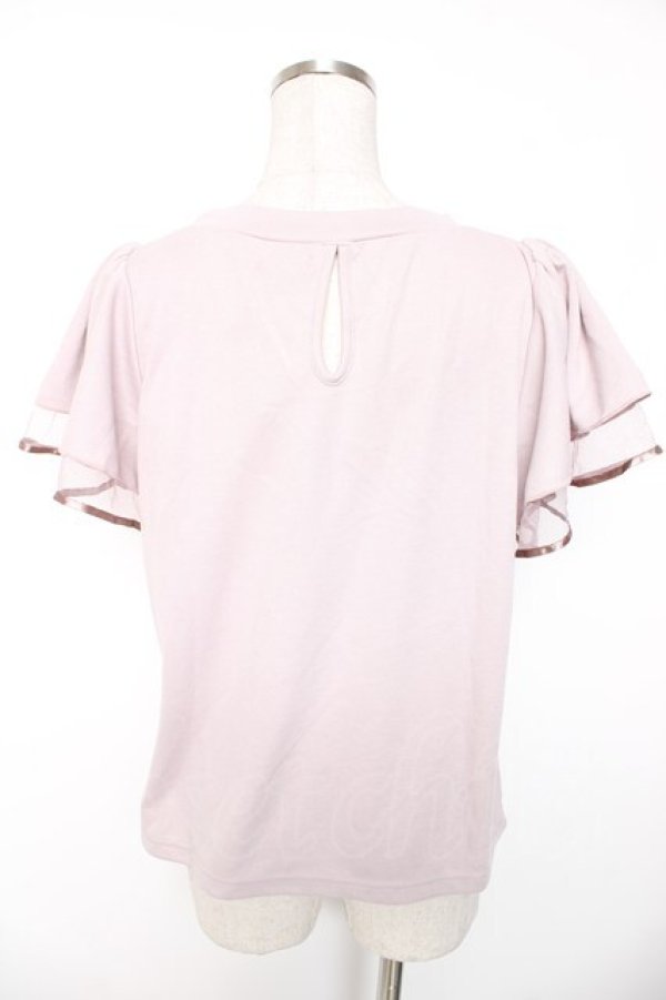 画像2: axes femme POETIQUE / ネックリボンデザインカットソー M ピンク Y-26-01-16-072-AX-TO-SZ-ZY (2)