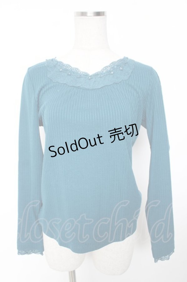 画像1: axes femme / レース組み合わせリブインナー M グリーン Y-26-01-16-078-AX-TO-SZ-ZS (1)