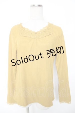 画像: axes femme / レース組み合わせリブインナー L イエロー Y-26-01-16-079-AX-TO-SZ-ZT629