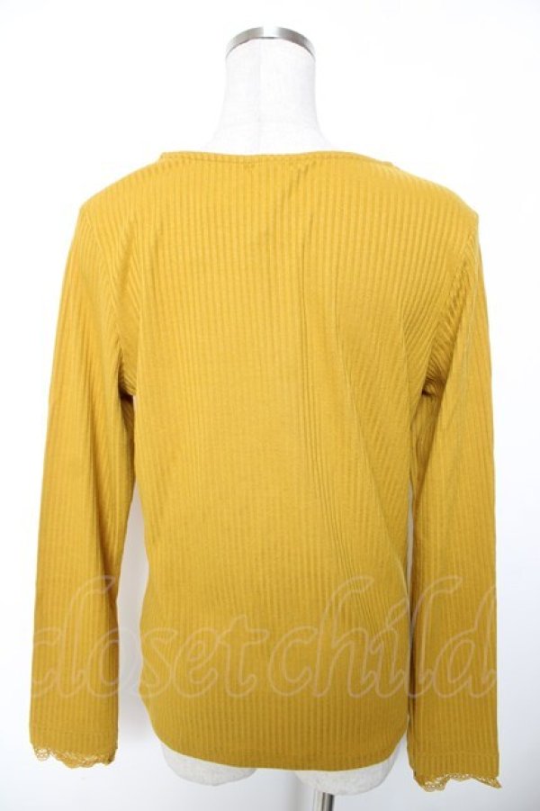 画像2: axes femme / レース組み合わせリブインナー L イエロー Y-26-01-16-079-AX-TO-SZ-ZY (2)