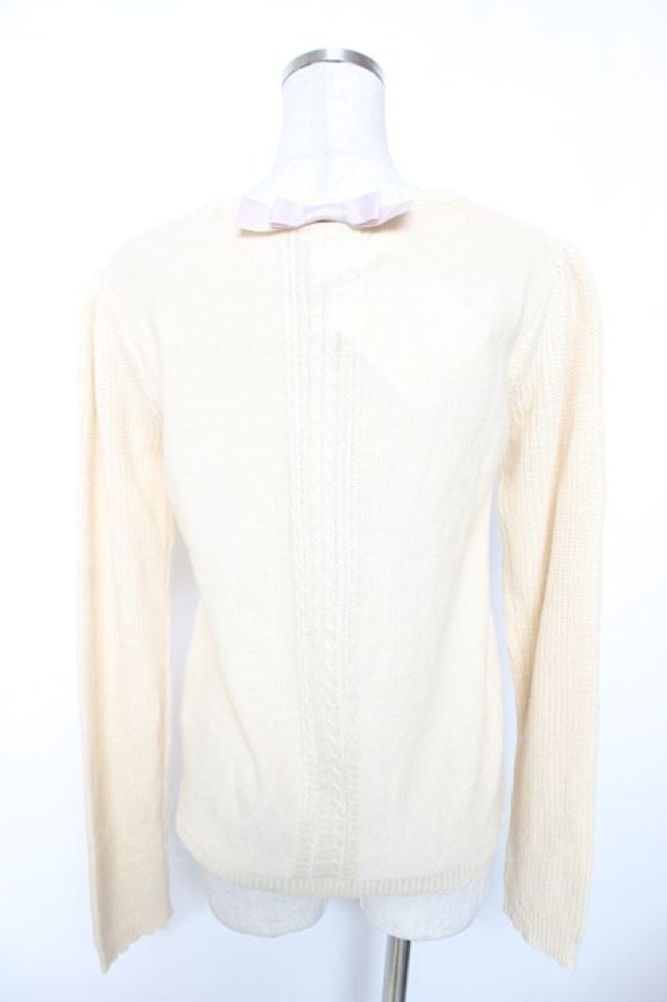 画像2: axes femme / バックリボンニット M 生成り Y-26-01-16-082-AX-TO-SZ-ZY (2)