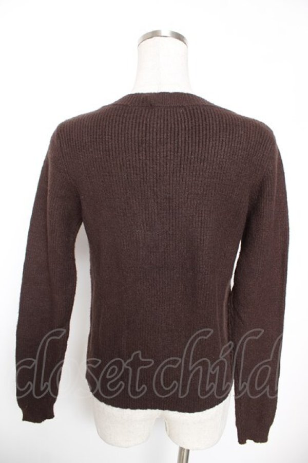 画像2: axes femme / はしごリボンニット M 茶 Y-26-01-16-085-AX-TO-SZ-ZY (2)