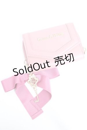 画像: Maison de FLEUR / キーリボンミニウォレット  ピンク Y-26-01-16-012-LO-ZA-SZ-ZY