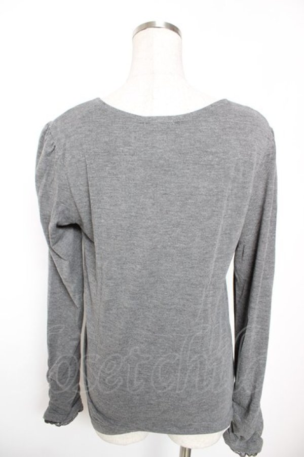 画像2: axes femme / レース使いインナープルオーバー M グレー Y-26-01-16-086-AX-TO-SZ-ZY (2)