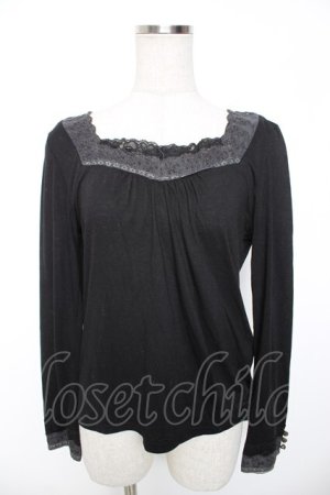 画像: axes femme / グラデーションインナープルオーバー M 黒 Y-26-01-16-087-AX-TO-SZ-ZY