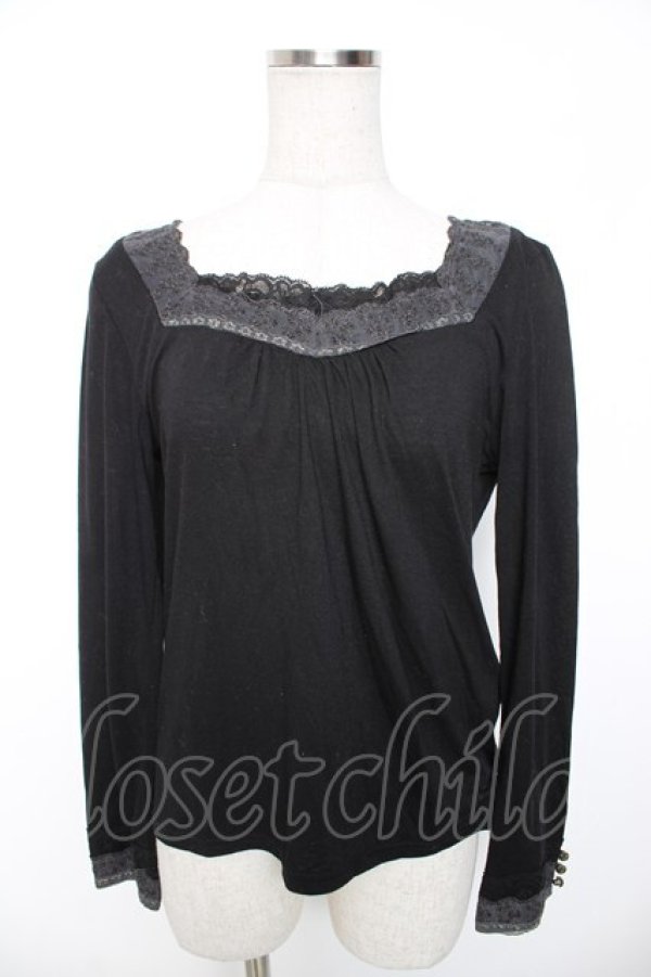 画像1: axes femme / グラデーションインナープルオーバー M 黒 Y-26-01-16-087-AX-TO-SZ-ZY (1)