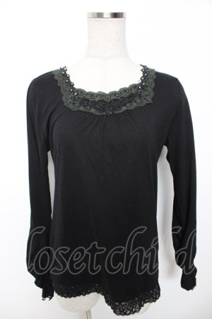 画像: axes femme / 袖ギャザープルオーバー M 黒 Y-26-01-16-092-AX-TO-SZ-ZY