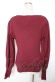 画像2: F&A / フロント開きニットプルオーバー F ボルドー Y-26-01-16-096-LO-TO-SZ-ZY (2)