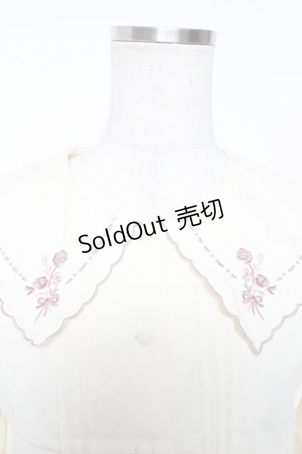 画像3: F i.n.t / 単色ローズブーケ刺繍ブラウス F アイボリー Y-26-01-16-097-CA-BL-SZ-ZY (3)