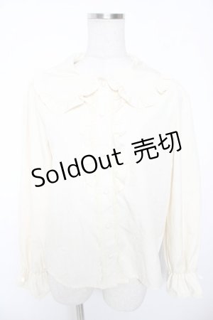 画像: m petit by misako / AM マルエリフリルブラウス M 中薄橙 Y-26-01-16-100-LO-BL-SZ-ZS