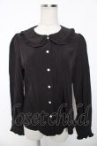 画像1: Ank Rouge / パールボタンフリルブラウス M 黒 Y-26-01-16-101-CA-BL-SZ-ZY (1)