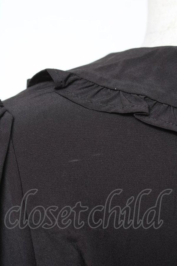 画像3: Ank Rouge / パールボタンフリルブラウス M 黒 Y-26-01-16-101-CA-BL-SZ-ZY (3)