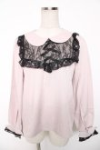 画像1: Honey Cinnamon / レース切替丸衿トップス F ピンク Y-26-01-16-103-LO-BL-SZ-ZY (1)